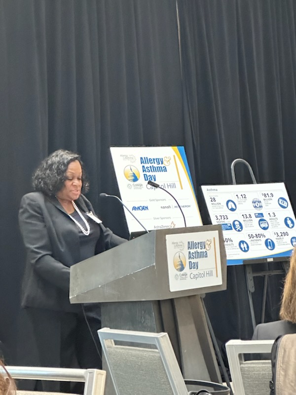 ACAAI's tweet photo. ACAAI President Dr. Cherie Y. Zachary speaks at AAN's breakfast during its Capitol Hill Day #AADCH2026 #allergist https://t.co/su2u9ksZsO
