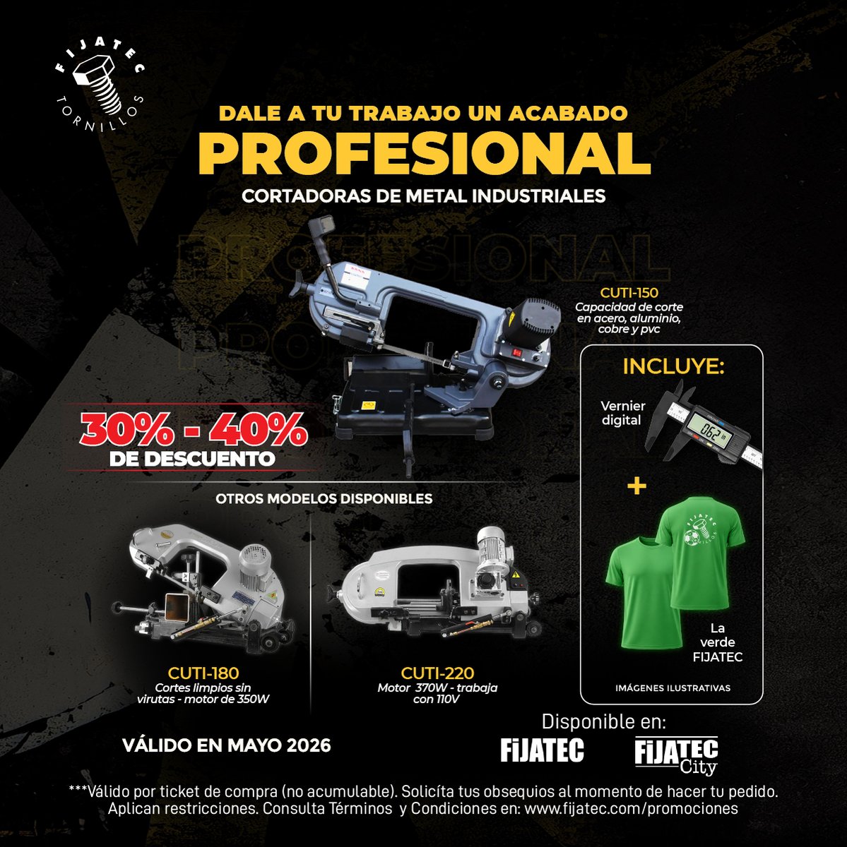 Fijatec's tweet photo. Deja de batallar en cada corte 🧐

Nuestras cortadoras CUTI tienen hasta un 40% de descuento. Además incluye un vernier y la verde Fijatec en tu compra👋

Cotiza Ahora https://t.co/If9bGQdIwx