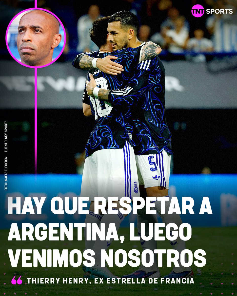 "ES UN EQUIPO SÓLIDO Y TIENE A MESSI" 🐐 🇦🇷 

Los elogios de THIERRY HENRY para la Selección Argentina a pocos meses del inicio de la Copa del Mundo 🏆 

🗣️ ”Lo primero hay que respetar mucho a Argentina, que son los vigentes campeones. Aún es un equipo sólido y tiene con la