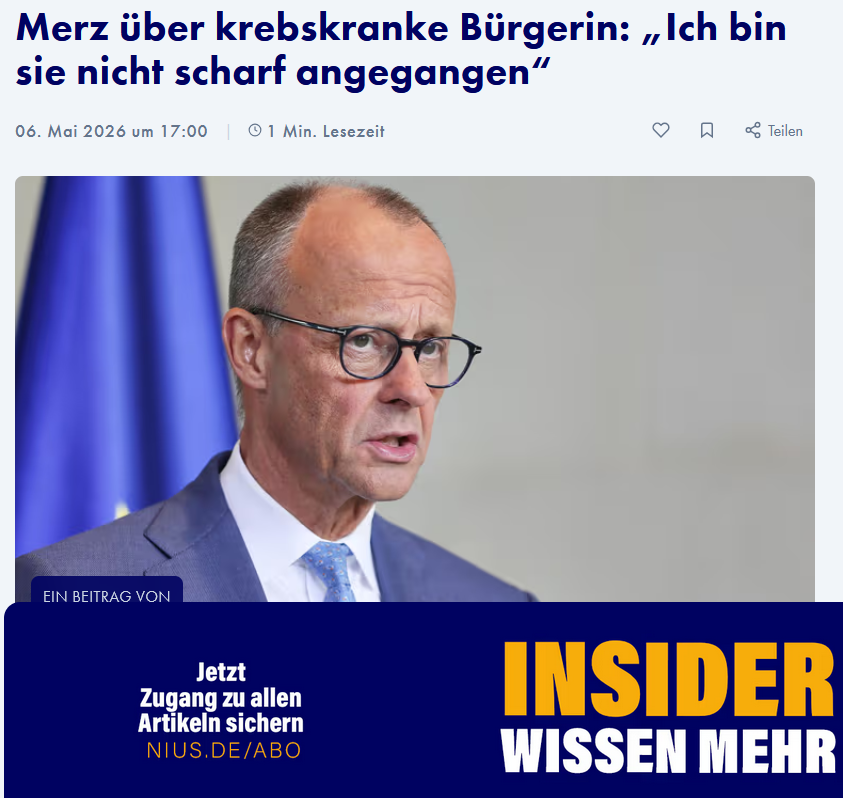 Wie hätte es denn ausgesehen, wenn Merz die Frau "scharf angegangen" hätte? Blaue Flecken?
