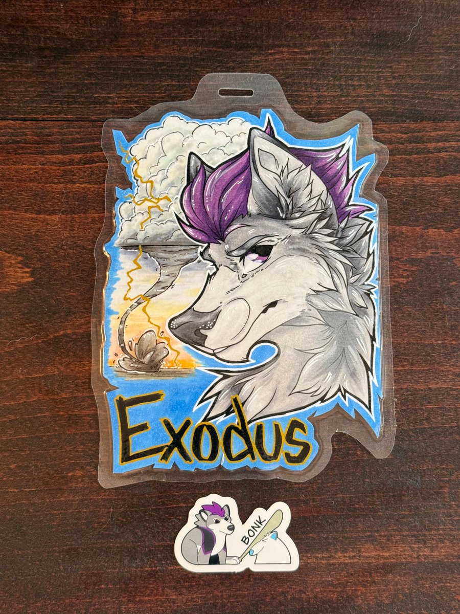 Stormchsingwolf's tweet photo. How to find me at #FWA2026. I’ve got plenty of bonk stickers for anyone who wants one! :3 https://t.co/v2OtYeS1QR