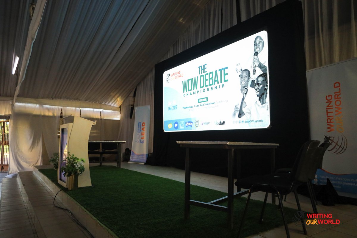WOWuganda's tweet photo. Everything is set. In a few moments the action will begin. 

And remember, the event will stream here; https://t.co/5EWtXytnu9
#WOWDebate2026 https://t.co/8JSYb17KC4