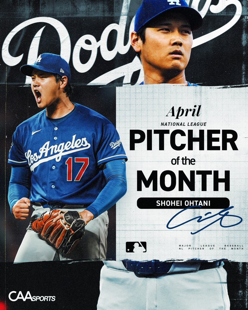大谷翔平が4月のナ・リーグ最優秀投手なは 4月、大谷は防御率0.60、34
