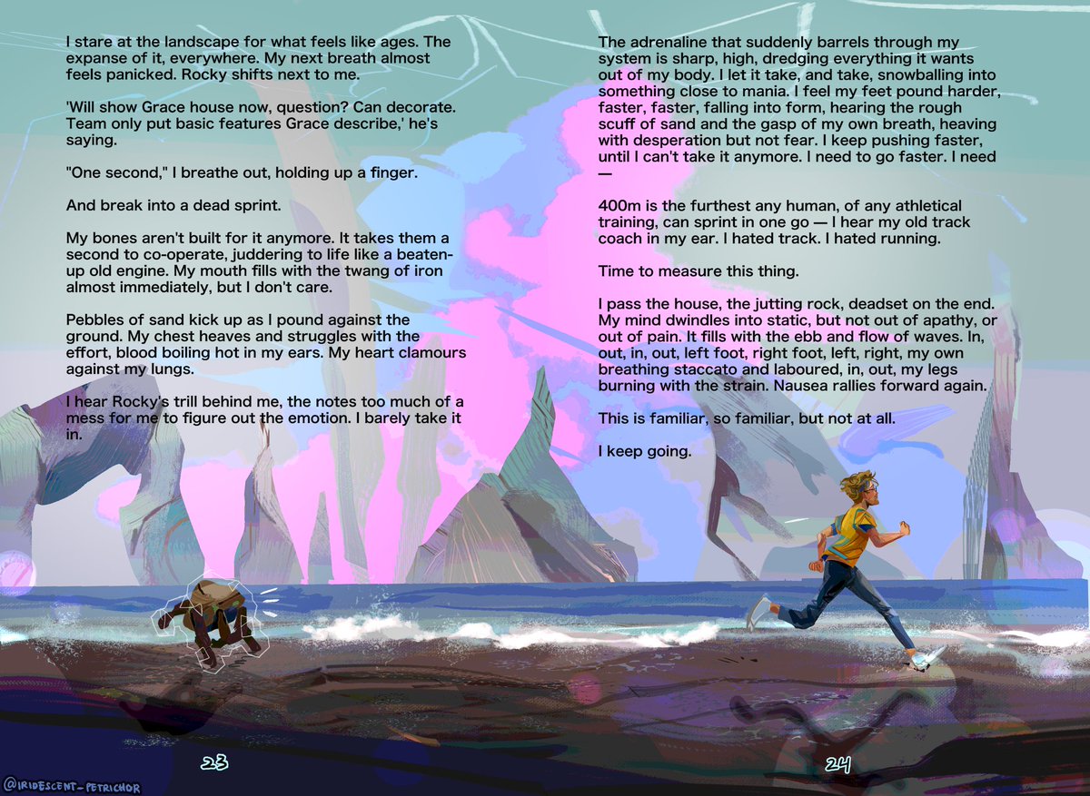 The biodome is, at last, finished.
Grace runs.

Based on a fic I read! "took me back to something (that i'd somehow lost somewhere along the way)" by Aruil on ao3. 

#projecthailmaryfanart #projecthailmary #rylandgrace #rylandgracefanart #rockyprojecthailmary