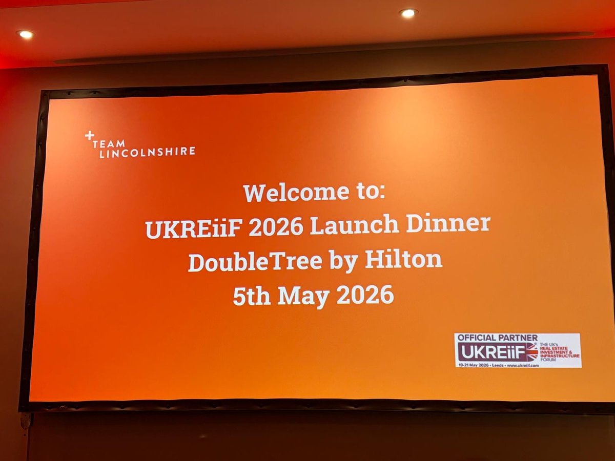 AddisonHuntLtd's tweet photo. Great Team Lincs UKREiiF 2026 launch dinner highlighting investment opportunities with the Greater Lincolnshire CCA. 

Insights from Julian Free, Ruth Carver, Tony Reynolds, Naomi's Garden, Cat Hall &amp; Kevin Kendall. 

The migration of the C&amp;P Sector to Leeds is nearly here! https://t.co/ja9QHUCbVJ