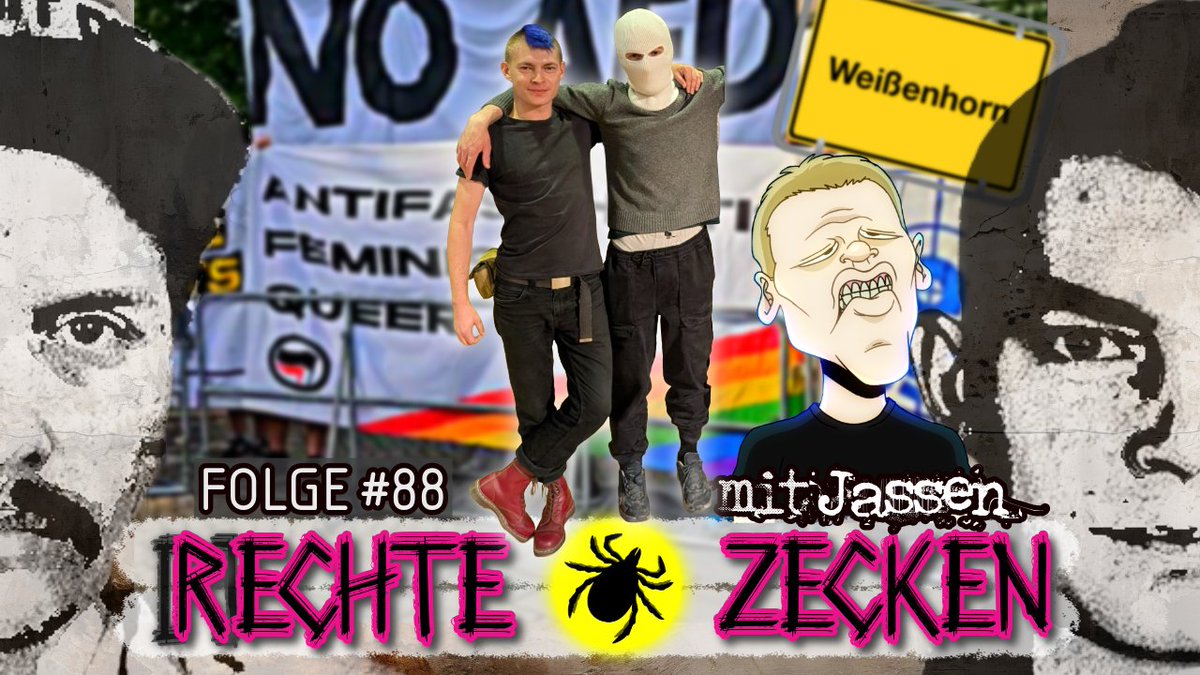 DrunkPunkJunk1's tweet photo. Es ist mal wieder Mittwoch🌇:
Die @RechteZecken sind im Anmarsch.
19:00 Uhr startet Folge 8⃣8⃣ 
mit Einordnungs- und Modeexperten @HerrDerLumpen.

-AfD-Veranstaltung / Shlomo-Vortrag Weißenhorn
-Die Mode der neuen Rechten 

Link: ⬇️