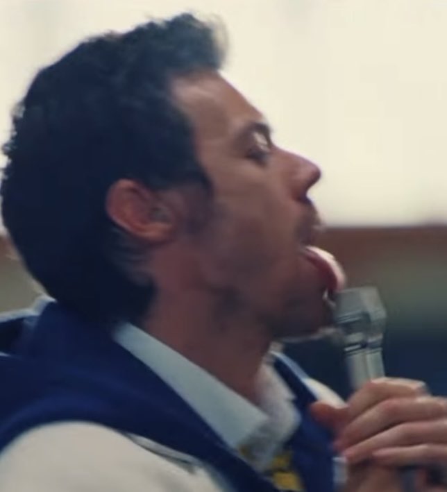 licking the microphone, he’s sick and twisted