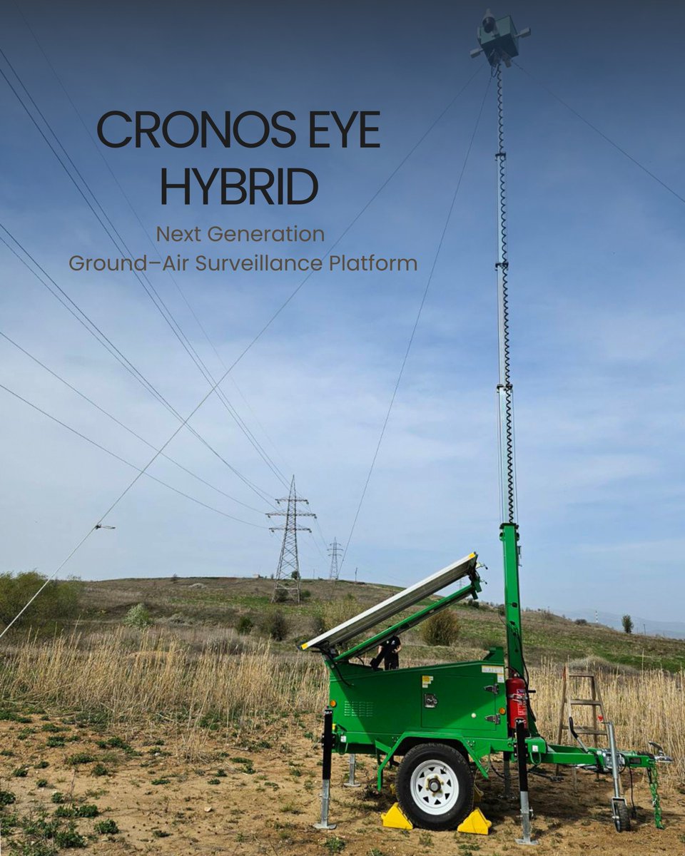 CronosEye's tweet photo. ⚡ Protecting the energy that moves the world. The #CronosEye Hybrid is the ultimate solution for the surveillance of critical infrastructure and power grids. With our advanced Ground–Air platform, we ensure uninterrupted protection even in the most remote locations! https://t.co/m8rajHEwEV