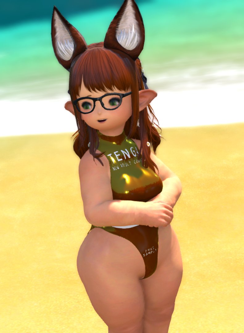 DorkyDoctor's tweet photo. "A-are you sure about this swimsuit? Its for Gold Week? I suppose il keep it on.." 🏖️ https://t.co/mRcQCKdbfq