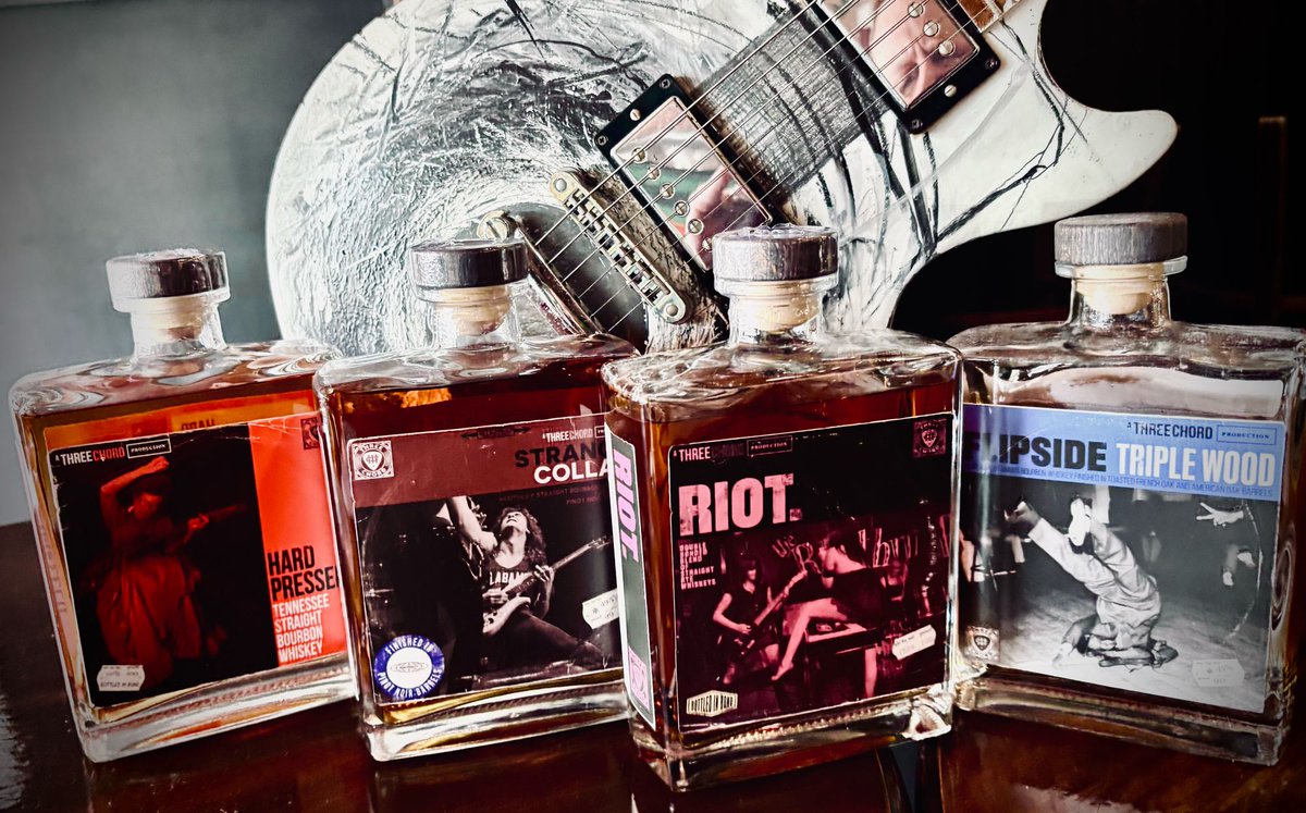HouseofGuinness's tweet photo. Glass specials for May 6th 2026
- Three Chord Flipside Triple Wood Bourbon, 2oz pour $7
- Three Chord Hard Pressed Bottled-in-Bond Bourbon , 2oz pour $7
- Three Chord Riot Double Bonded Rye Blend, 2oz pour $10
- Three Chord Strange Collab Pinot Noir Finished Bourbon, 2oz pour $10 https://t.co/JX6e9NOPmo