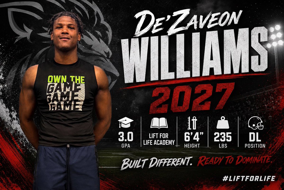 Dezaveonn25's tweet photo. I will be attending @stugfb LindenWood Mega Camp June 5th - 6th #BurnTheWood27🦁 @tony_woolfolk @CoachGerdine @BigStrongTV @tytywhy12 @JPRockMO @247recruiting @nlevelsports @6starfootballMO @elitefootball @mwfbrecruiting @D1RecruitNation @LindenwoodFB @AllenTrieu @_CoachGoose https://t.co/uuHAH4QvsQ