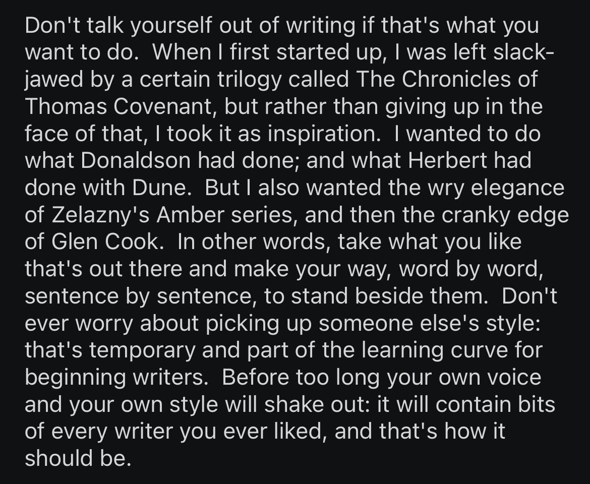 zbogus77's tweet photo. Steven Erikson about what combination of authors he was inspired by when writing Malazan https://t.co/YnZ57zmQVg