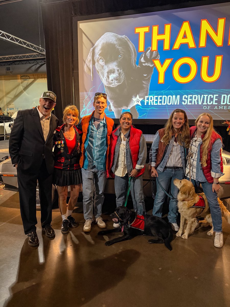 sting_ray_robb's tweet photo. Went Bark to the Future last weekend with @FreedomSvcDogs for their annual fundraiser! 🚀

FSD helps provide expertly trained service dogs, free of charge, to veterans and first responders who have sacrificed so much. https://t.co/J9WDN85dIF

@GoodheartVet https://t.co/qHftmRw9vd