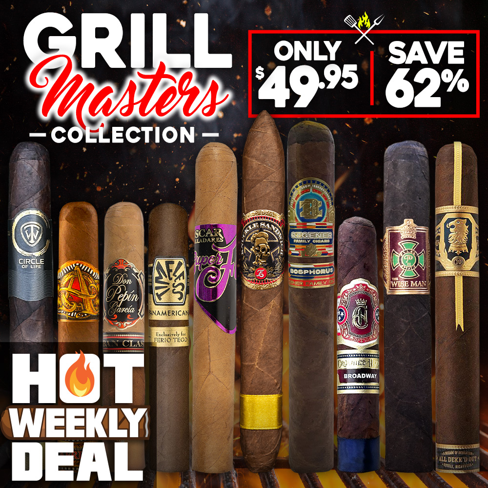 🔥 Grill season deserves cigar season. 🔥

The Grill Masters Collection is loaded with bold, flavorful cigars built for backyard nights, fire pits, and smoke-filled weekends. 🥩💨

Grab this week’s Hot Deal at Smoke Inn before it’s gone. 
smokeinn.com/hot-weekly-cig…