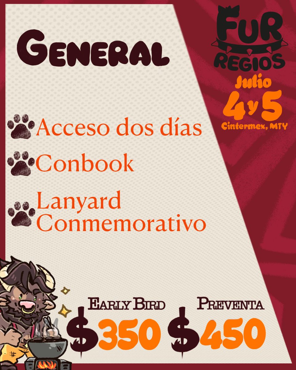 Furregios's tweet photo. ¡Últimos días para aprovechar el precio de Early bird!
Cierre de Early Bird 8 de mayo 11:59 pm o a agotar existencias 🔥
Adquiere tu pase a través de https://t.co/KDdYpN1PYB y https://t.co/YybbdyZD77 https://t.co/NBYDSGrm4i