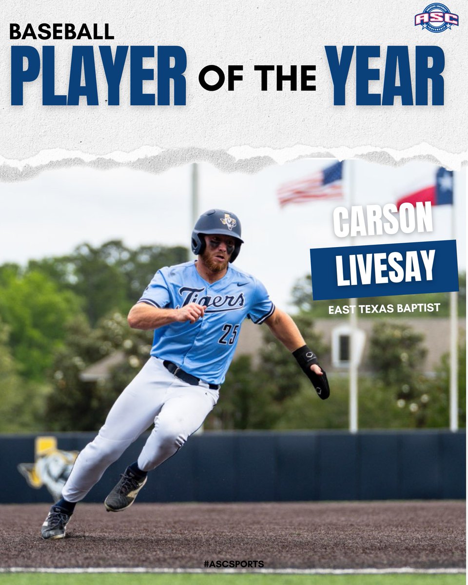 ASC_sports's tweet photo. Your 2026 ASC Baseball Player of the Year, Carson Livesay! https://t.co/Eu5V61wx4g