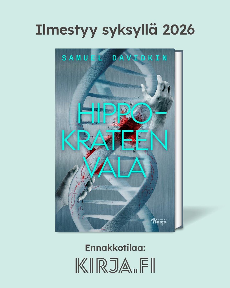 DennisMitzner's tweet photo. Ystäväni Samuel Davidkinin uusi dekkari Hippokrateen vala ilmestyy syksyllä, ja sitä voi tilata nyt ennakkoon (linkki alla). Aiemmissa kirjoissa yhdistyvät hienosti Helsingin kaupunkimiljöö ja juutalainen kulttuuri. Uusi kirja on biotrilleri, jonka ytimessä on Suomessa kehitetty geenilääke.

Suosittelen!