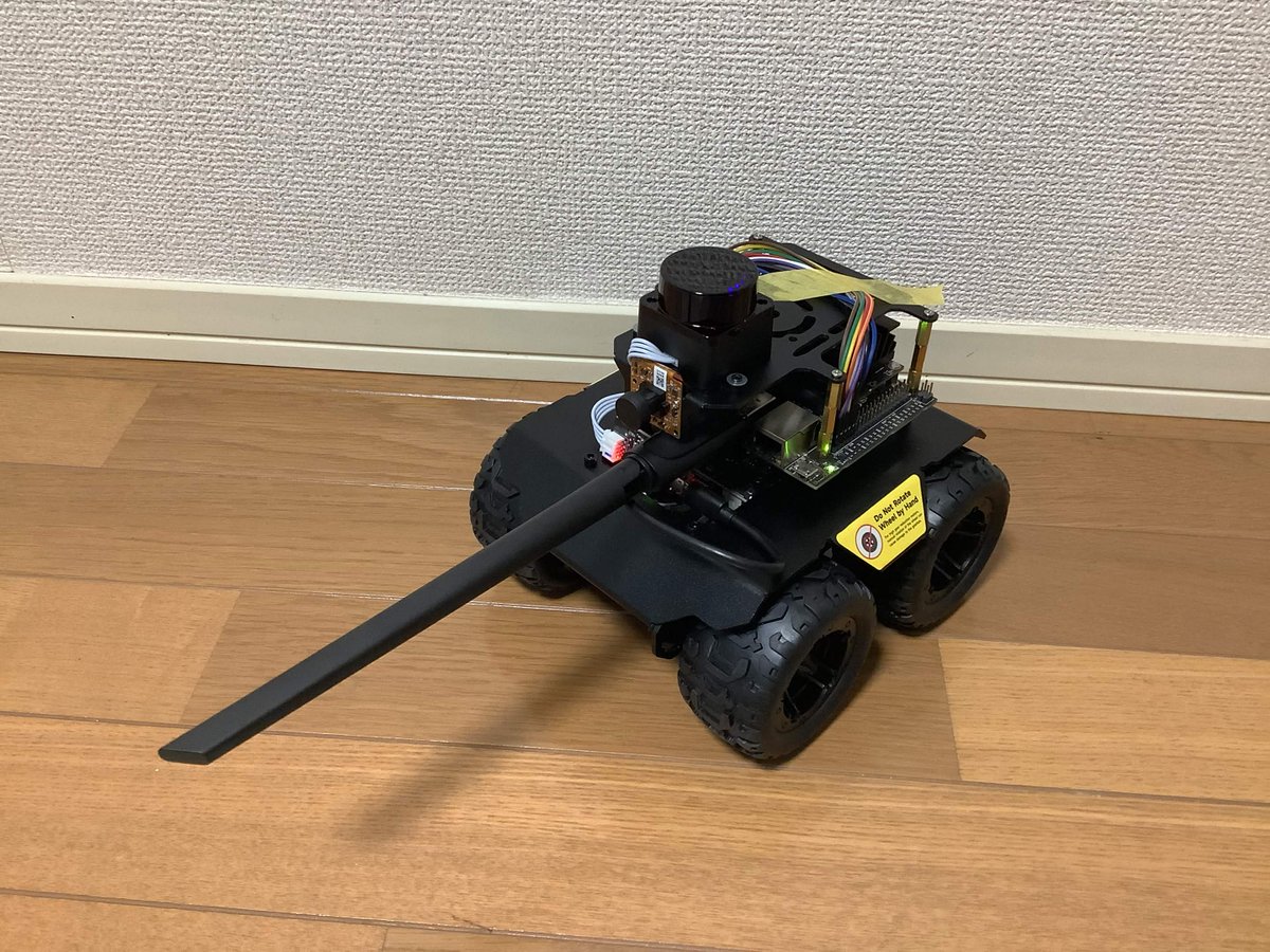 shimainuStudio's tweet photo. PoCのため買ったWaveRover + Jetson+ LD19 + 適当なカメラ assemble
wifiのアンテナが邪魔すぎる！ https://t.co/nvYKrG77LM