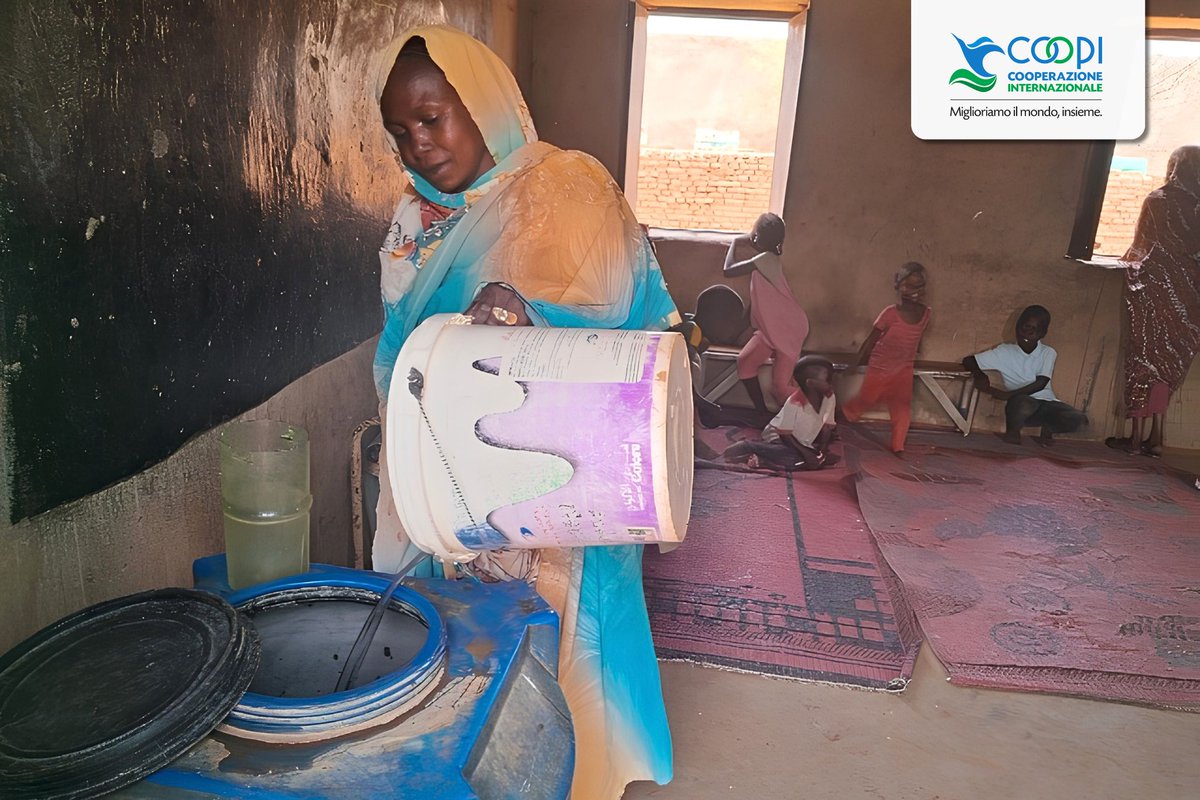 coopi's tweet photo. In #Sudan, l’acqua pulita che arriva direttamente nel sito di accoglienza per sfollati interni a Mellit significa meno rischio, meno fatica e più tempo per la vita quotidiana. Scopri la storia di Rashida: https://t.co/kSTfzMW9BP https://t.co/ngnaUeK3ZZ