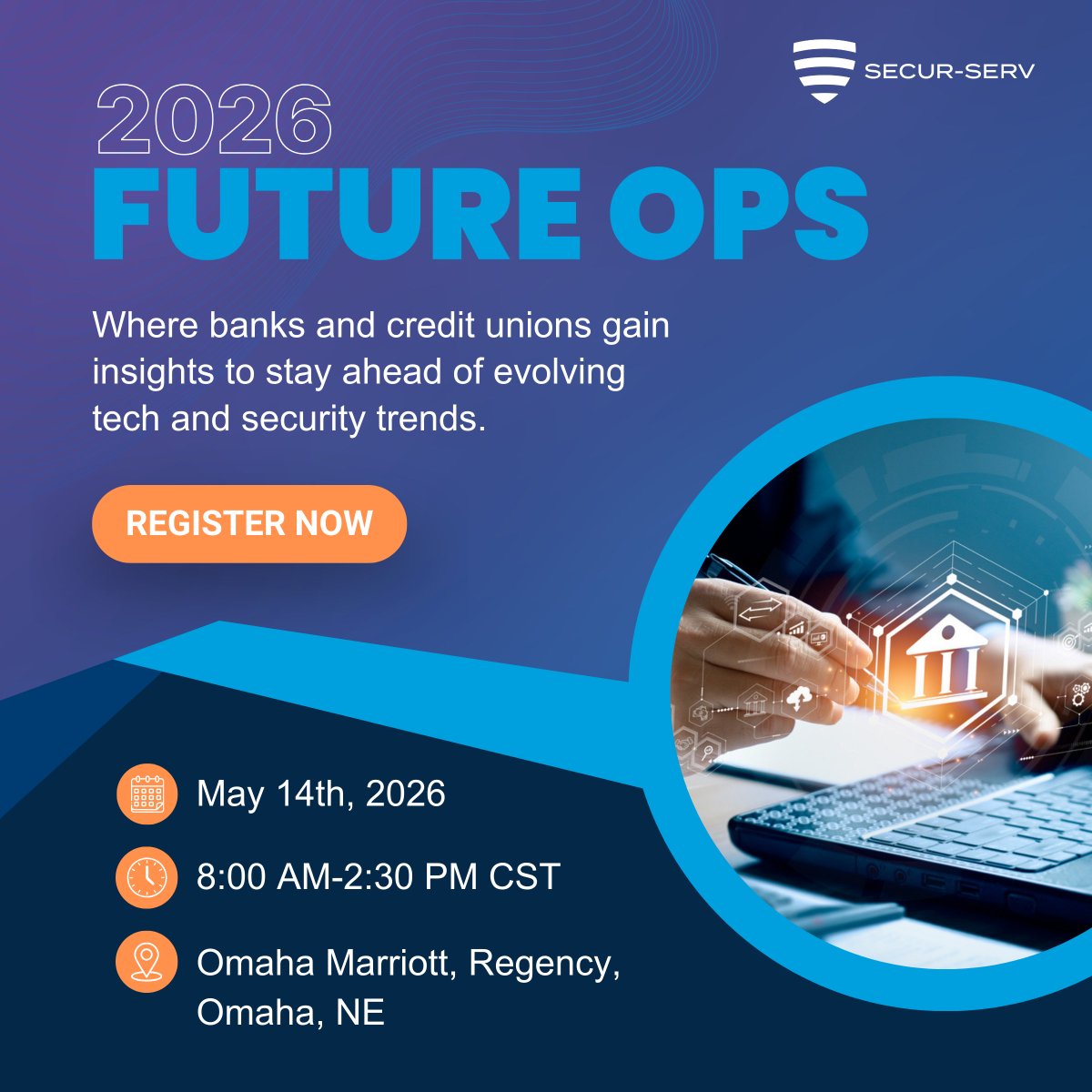 SecurServ's tweet photo. ⏳ Future Ops 2026 is one week away!

If you haven’t registered yet, there’s still time.

Get practical insight into cybersecurity, AI, and what’s changing across financial institutions.

🔗 Secure your spot: https://t.co/EWfRCcKqG8

#FutureOps2026 #BankingTech #Cybersecurity https://t.co/PRmFf9El9O