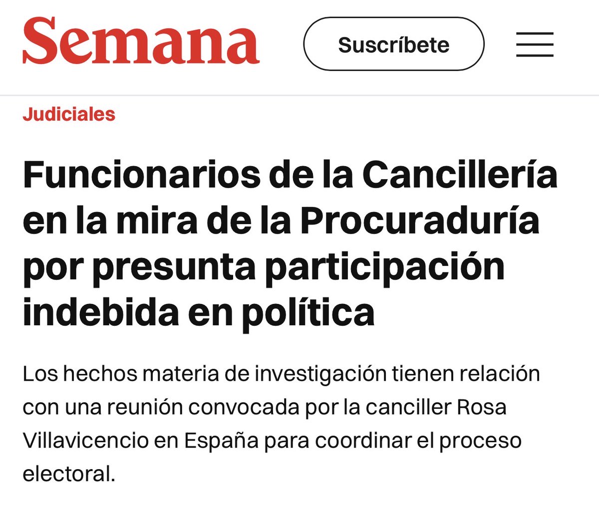 La queja que radiqué obligó a la Procuraduría a abrir investigación por presunta participación indebida en política desde la Cancillería. El petrismo está usando el Estado de manera descarada como maquinaria electoral y esto debe acabar.

Aquí no hay intocables: quien haya