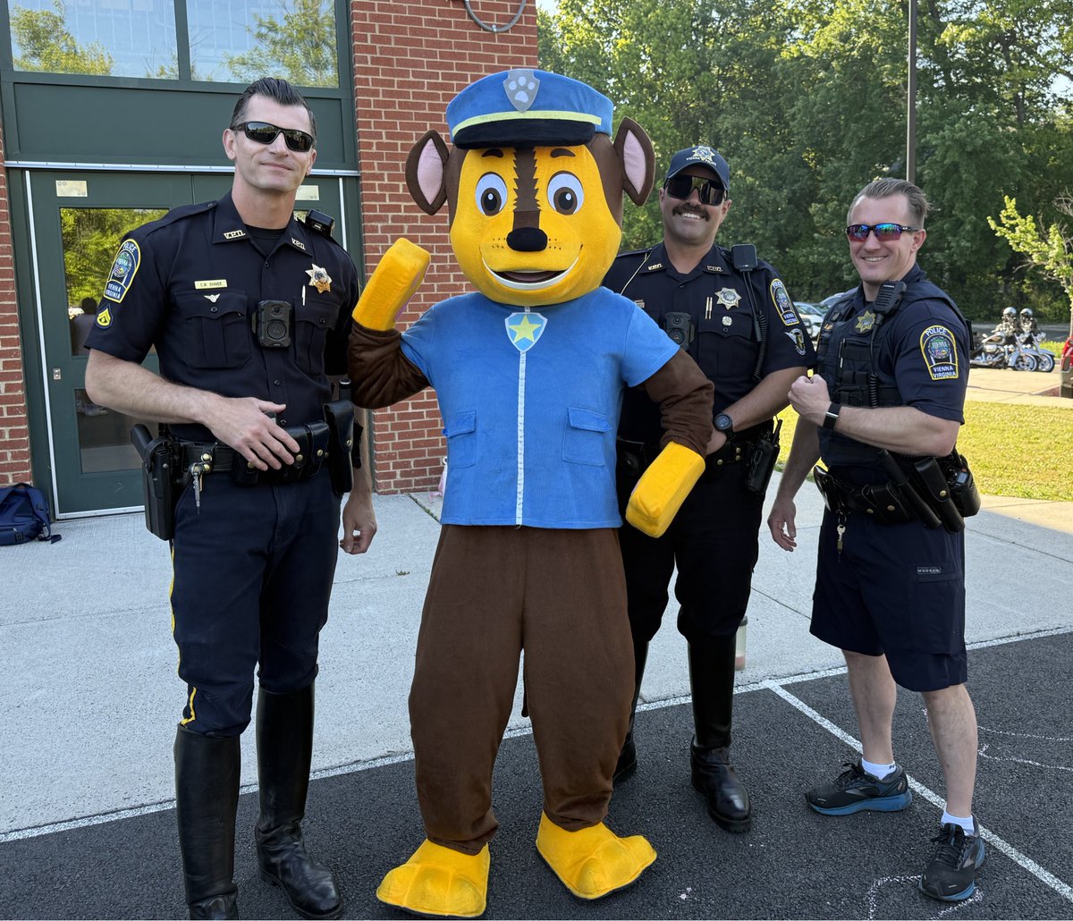 VPDVA's tweet photo. Walk, Bike, or Run to School Day was a hit! 🚶‍♀️🚲🏃‍♂️

Students showed up ready to move, and we were happy to join them along the way. Our Bike Unit and Motors Unit helped keep things safe, while Marlin made his rounds collecting pets. Special guest Chase made an appearance and quickly became the most popular officer on scene.

Lots of smiles. Lots of movement. And a great way to start the day.

Thanks to everyone who came out and made it such a fun and safe event.