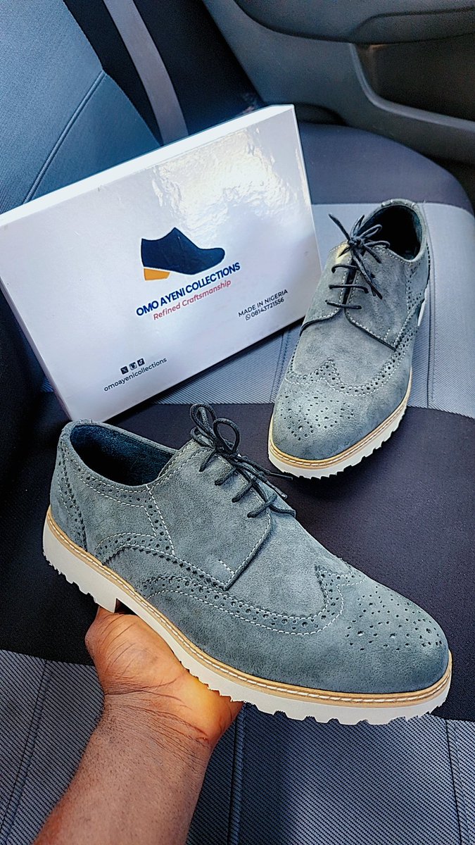 Omo__ayeni's tweet photo. Suede Oxford brogues 🔥 

Step out in confidence with premium handmade shoes from OmoAyenicollections.

Strong, stylish, and durable!!!

Made with passion, worn with pride. 

Price: #65,000 https://t.co/ToWx6IpfhI