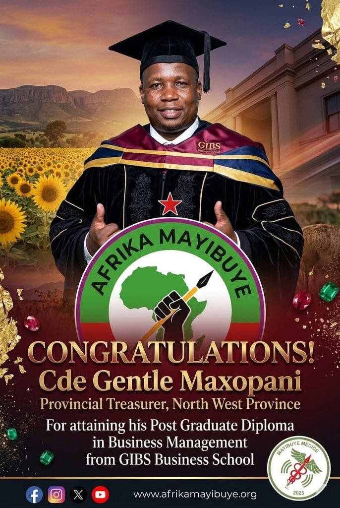 FloydShivambu's tweet photo. Congratulations Mayibuye North West Provincial Treasurer! https://t.co/kNQN67W8vk