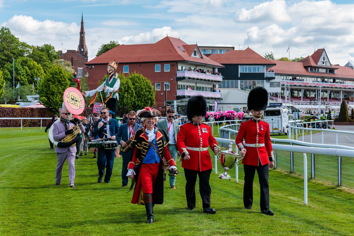 Two thousand years of Chester walked into the Racecourse today 🏇 Roman ...