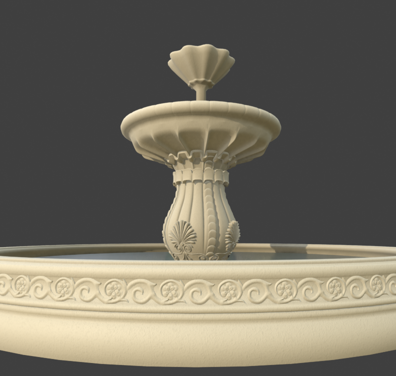 vtxAINT's tweet photo. Fountain centerpiece for a patio environment 
Modeling done, currently working on textures and materials.🌳🌳
#b3d #blender https://t.co/HI9ZKvVY6Y