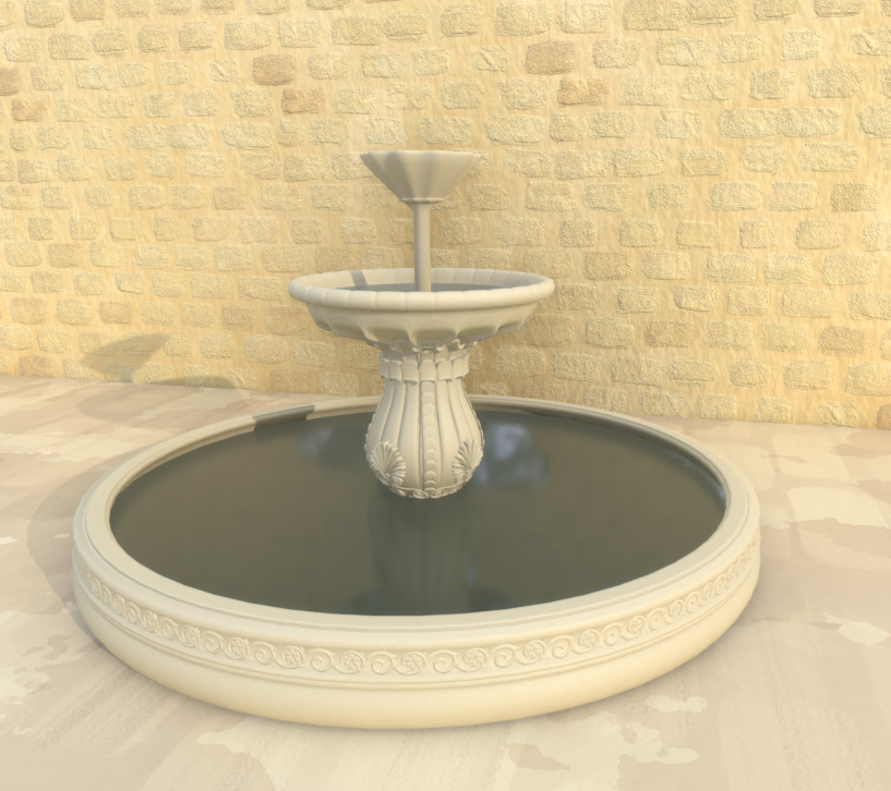vtxAINT's tweet photo. Fountain centerpiece for a patio environment 
Modeling done, currently working on textures and materials.🌳🌳
#b3d #blender https://t.co/HI9ZKvVY6Y