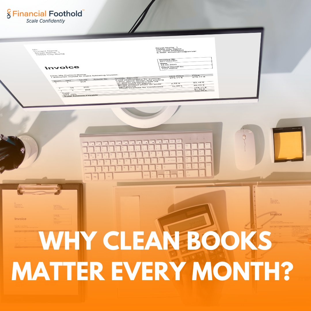 FinFoothold's tweet photo. Clean books provide reliable information month after month. Regular upkeep helps prevent errors and ensures reports accurately reflect your business activity.

#FinancialFoothold #Bookkeeping #AccountingTips #FinancialAccuracy #SmallBusiness https://t.co/SxQ3hPFhb0