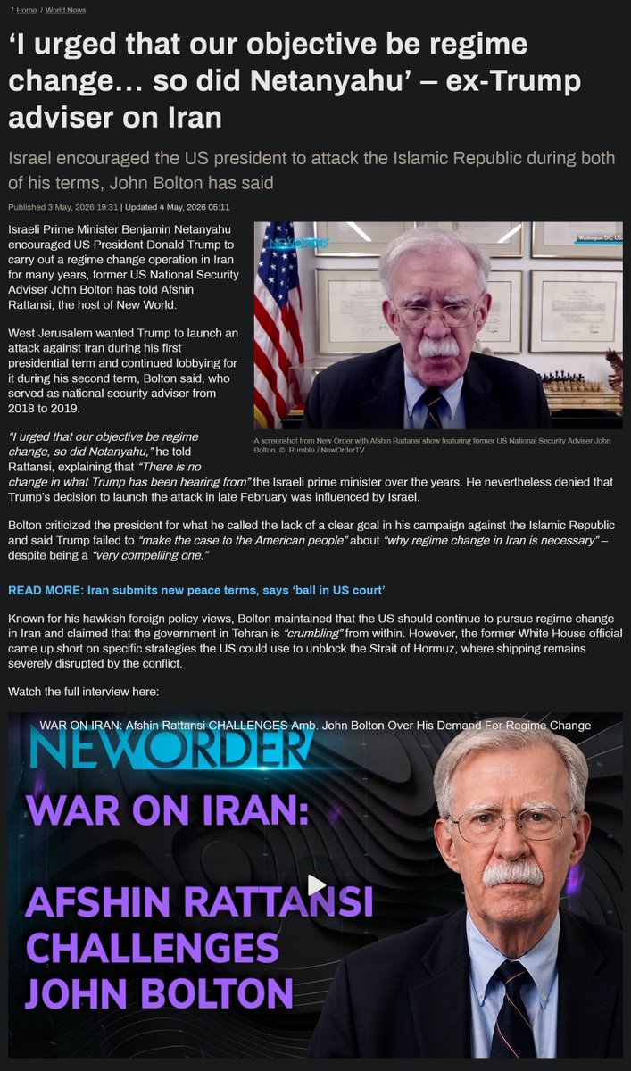 ConTorrents's tweet photo. ‘I urged that our objective be regime change… so did Netanyahu’ – ex-Trump adviser on Iran

https://t.co/Hc2k31RXon https://t.co/iCD7YfLtSS