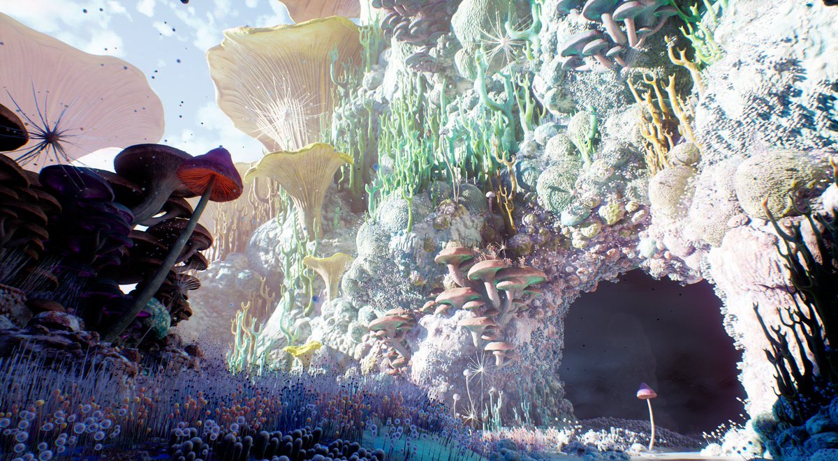 Leozyo's tweet photo. What kind of creatures do you imagine living here? I have plenty of ideas in the making but curious what others see.

#UnrealEngine5 #unrealengine #gamedev https://t.co/n86TEqiaxh