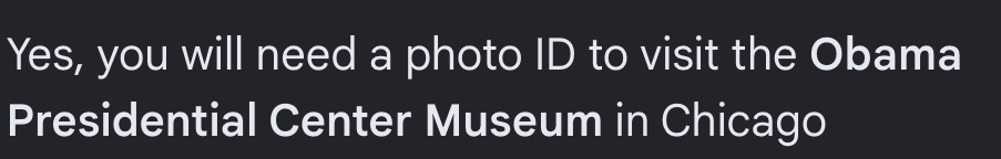 Don't forget your photo ID!