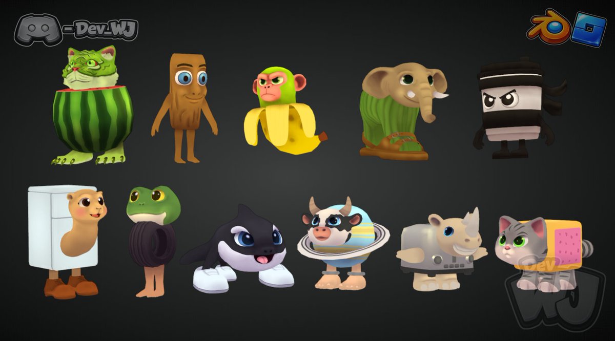dev_wj's tweet photo. Stylized Brainrots

#ROBLOX #RobloxDev #RobloxUGC #blender #robloxGFX #UGCcreator #3dmodeling https://t.co/78XyaBn5B0