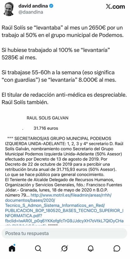 Lost_Sputnik's tweet photo. @RaulSolisUE @MartaRammstein Lo que da dinerito es ser político y rascarse las pelotas cobrando una pasta a final de mes. Qué poca vergüenza y qué falta de escrúpulos. https://t.co/W4smonzkRB