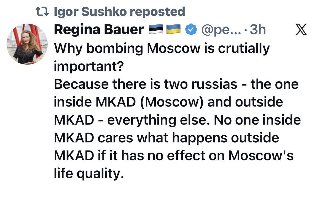 LOrion's tweet photo. @petite_michelle @igorsushko SEE AND USE @#MKAD
wherein only #WHITERUSSIANS of #MOSCOW count as real people
Everyone else serfs .. who are dying in #Ukraine!
@DefenceU @DefenceHQ @DI_Ukraine @NATO
@anneapplebaum @Billbrowder @Kasparov63 @maddow @KyivIndependent https://t.co/JkNJaMGpXw