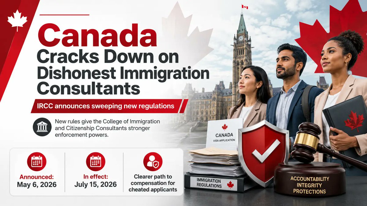 immigration2c's tweet photo. Canada Tightens #Immigration Consultant Oversight: What July 2026 Rule Changes Mean for You - https://t.co/Xmn1x2ZfMr https://t.co/QqZQSEcDq9