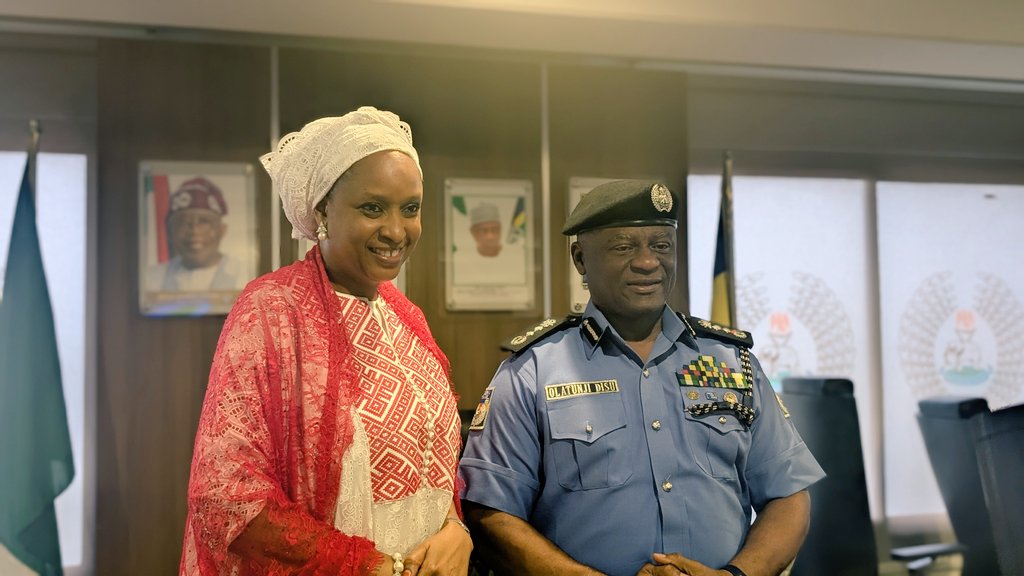 Tunji_Kinsun's tweet photo. Today! 
Official visit to the IGP - Tunji Disu by the Special Adviser (SA) to Mr. President on Policy Coordination https://t.co/kI5OWIL2LG