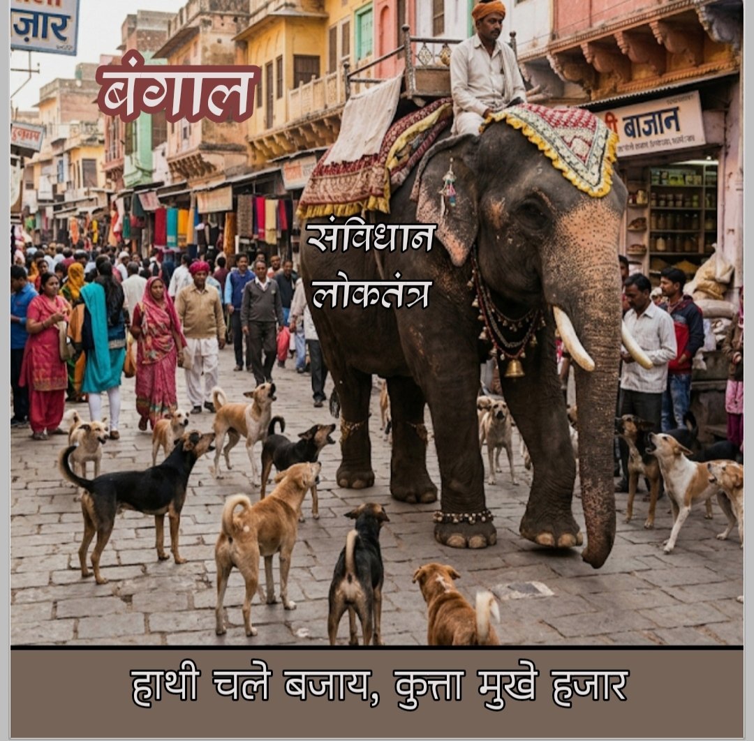 kalanathmishra's tweet photo. हाथी चले बजाय, कुत्ता मुखे हजार https://t.co/XDyK1x6SJT