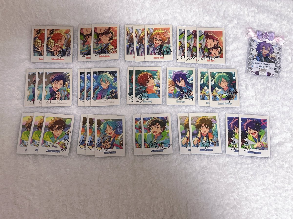 LapinxSugary_'s tweet photo. 𓊆ྀི 交換 𓊇ྀི 
あんスタ 10周年 ぱしゃっつ

譲 * 下記写真参照
暗くて大変申し訳ございません💦ご希望の際はお写真のご提示をさせて頂きます

求 * 同種 ユメ

郵送にて交換していただけましたら幸いです。
検索からもお気軽にお声がけください🌸
よろしくお願いいたします💜ྀི https://t.co/GdgQehOGxl