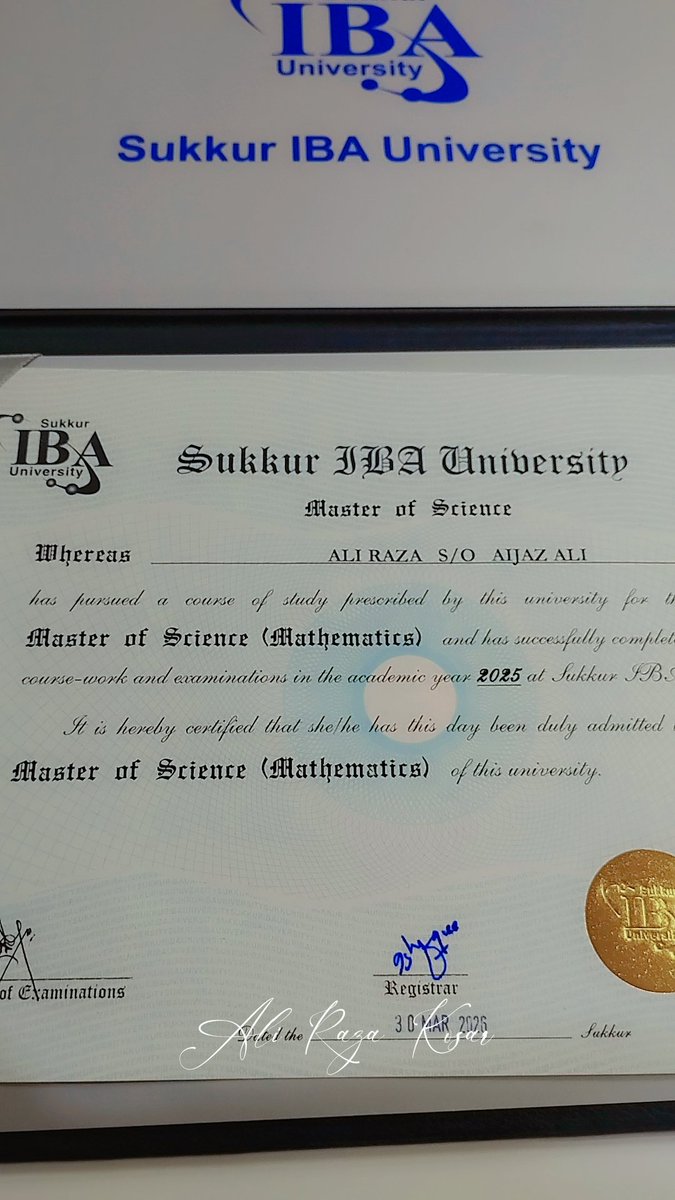 PoetP37425's tweet photo. شڪر الحمد لله

I walked through axioms, I climbed every lemma.
 This degree is the flame, not just the schema.

پوئين سال ايم ايس پوري ڪئي، اڄ ڊگري خير سان ملي وئي
اڳيون نشانو: PhD https://t.co/ymj5kvtOeZ