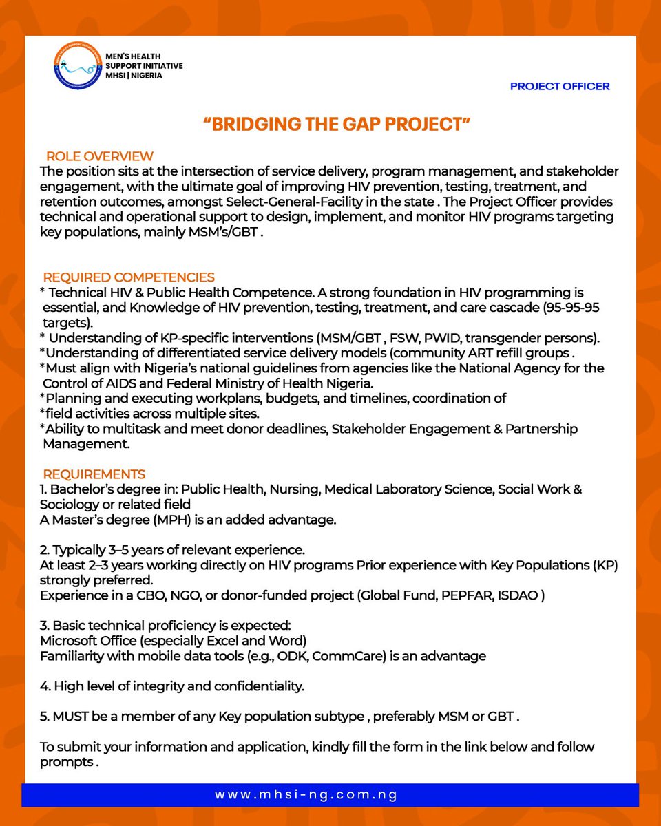 MHSI_NG's tweet photo. 🔈 🛎️   WE ARE RECRUITING !!!

Multiple jobs openings at our organization.
Kindly visit our Facebook &amp; Instagram pages for more information on the opportunities. 

Click the link below to apply 

https://t.co/UxdH32cYKq https://t.co/KIKsrK5sBC