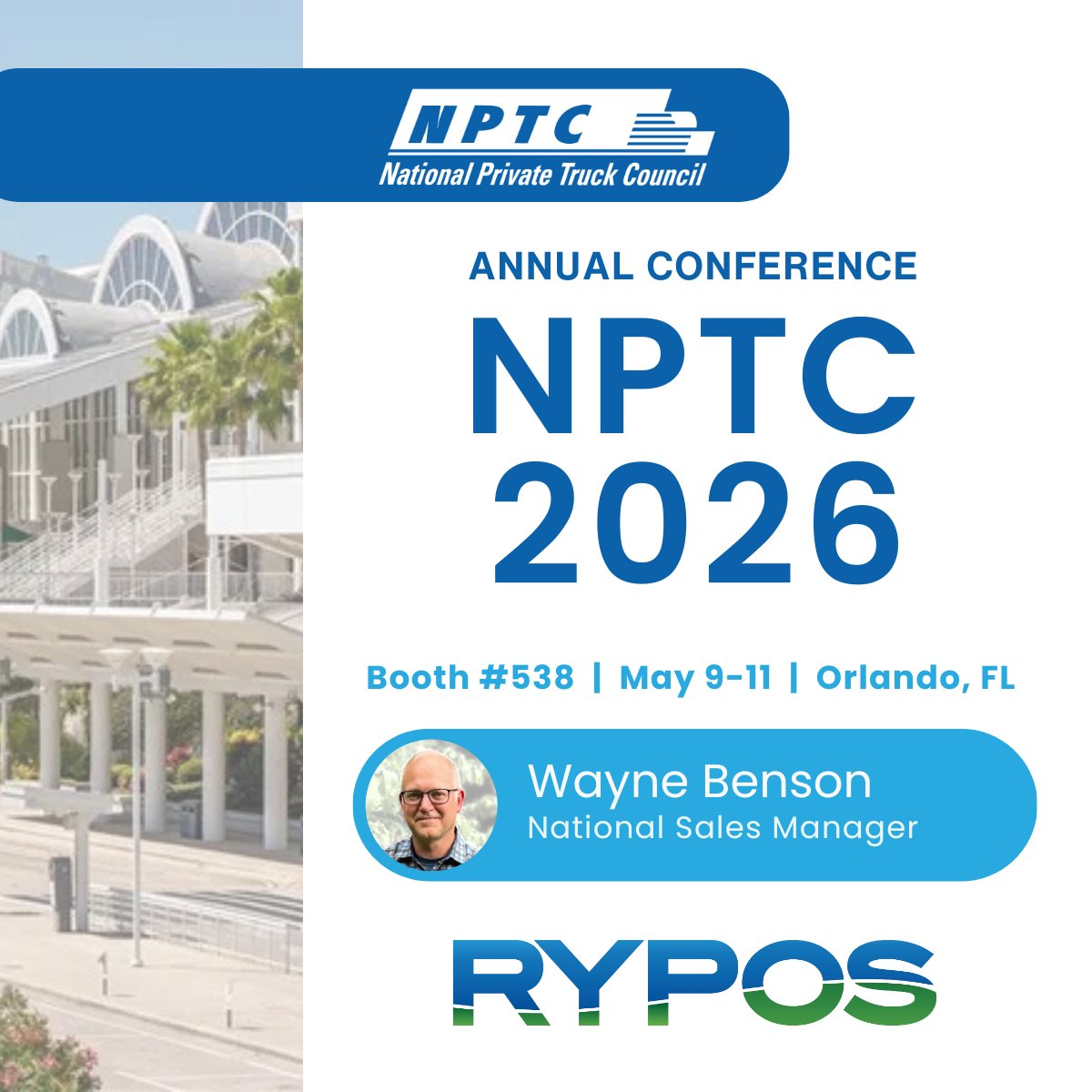 Rypos_inc's tweet photo. Looking forward to NPTC 2026 annual conference! Stop by Booth 538 to learn how we’re helping private fleets reduce TRU emissions. 

#FleetOwner #PrivateFleets #RiskManagement #NPTC2026 #Conference #DieselSolutions #CleanEnergy #EmissionsReduction #CleanAir #Rypos https://t.co/ihZLYtWA5X