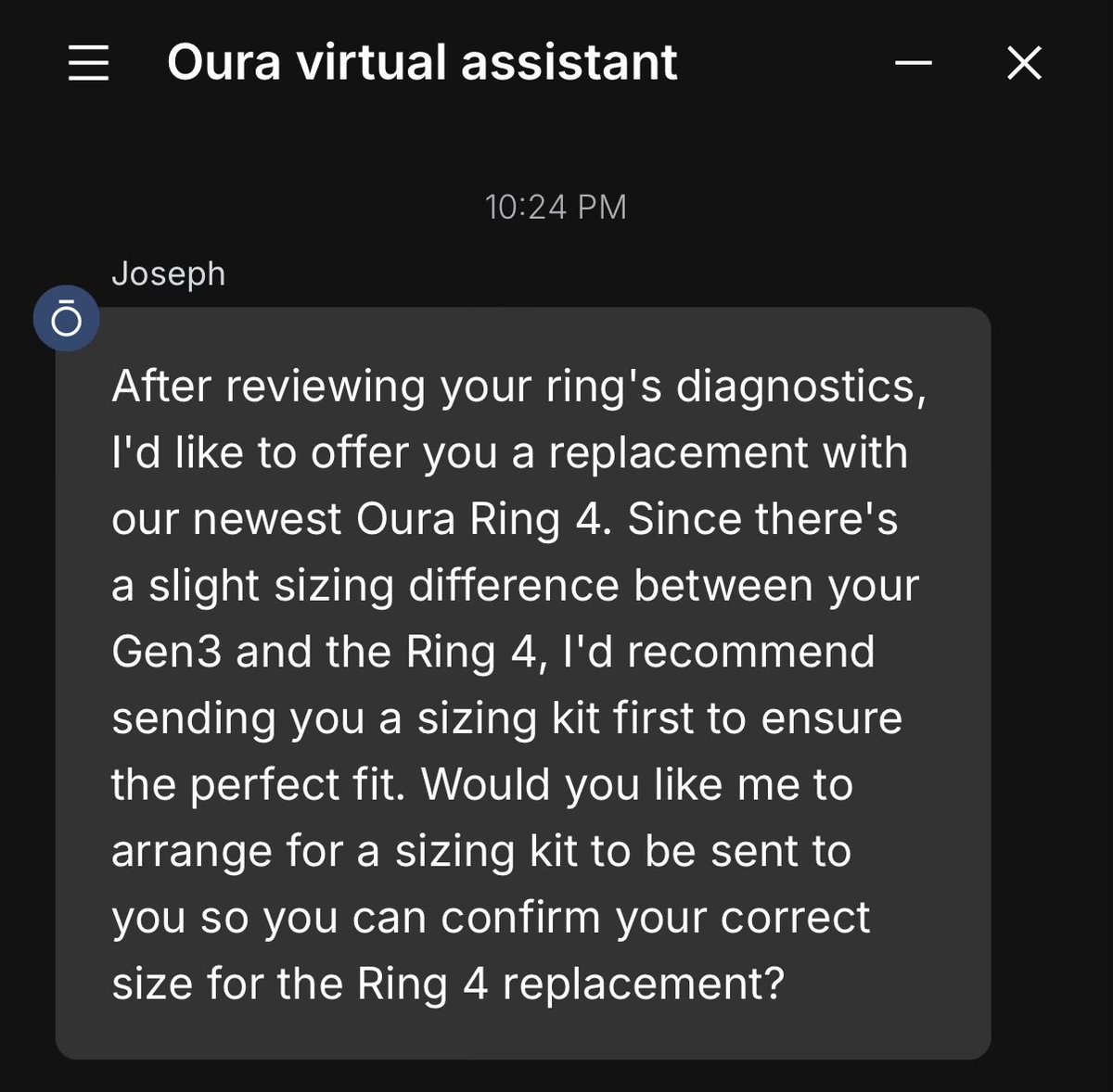 lonelyheartcode's tweet photo. @ouraring membership was well worth it https://t.co/PQSbHc78UH