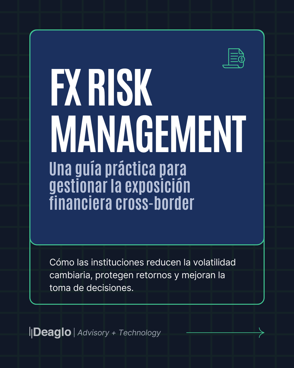 DeagloInc's tweet photo. La volatilidad cambiaria ya no es solo de tesorería.
La exposición no gestionada impacta retornos, márgenes, liquidez y valuaciones.
Guía práctica sobre:
• Tipos de exposición
• Frameworks de FX
• Retos operativos
• Rol de la tecnología
Leer más ↓ Deaglo FX Risk Management Guide: https://t.co/BKmK7YVOLM