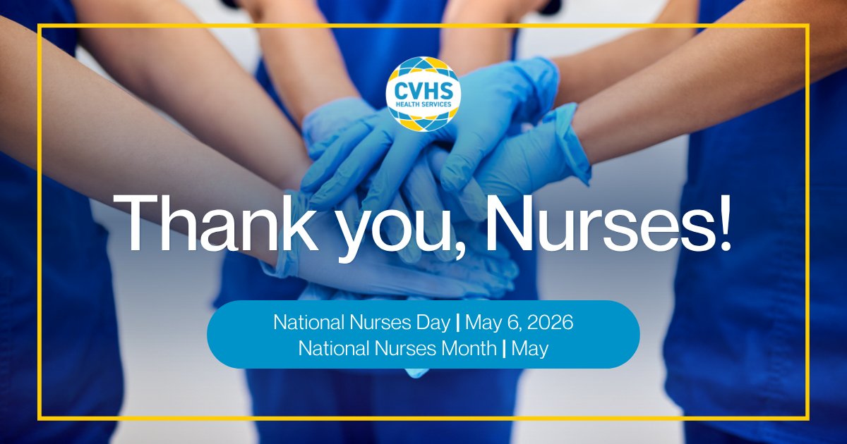 CVHSInc's tweet photo. Celebrating National Nurses Day! 🩺 

To our amazing nurses: your hard work and kindness do not go unnoticed! Your dedication to caring for patients in our community is nothing short of inspiring. Thank you to the nursing team for all you do! https://t.co/9PfXOXohEo