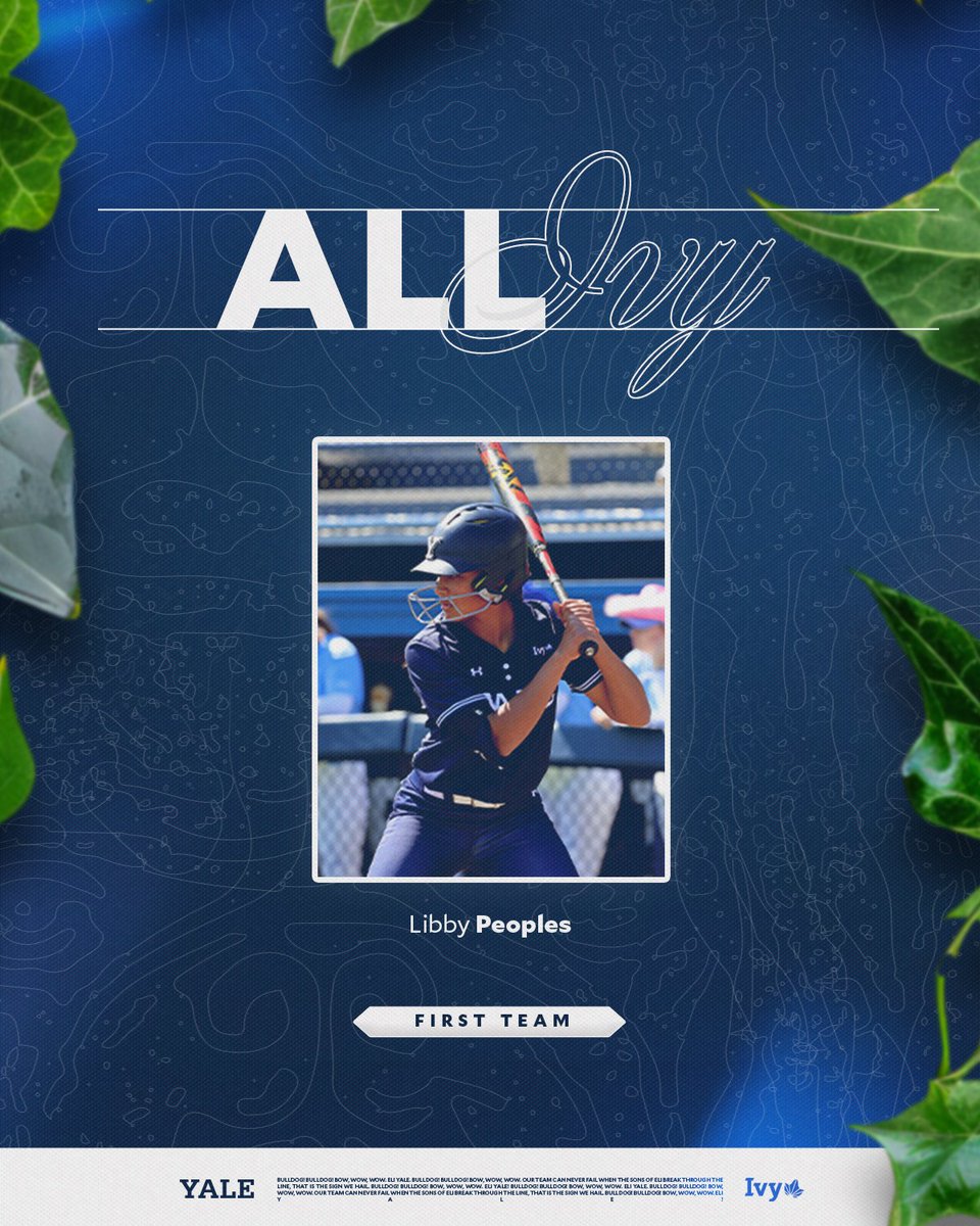 YaleSoftball's tweet photo. 𝗔𝗟𝗟-𝗜𝗩𝗬 🌿

Congratulations to our All-Ivy honorees!

🔹Libby Peoples - First Team (UTIL)
🔹Ellie Joseph - Second Team (P)
🔹Emma Taylor - Honorable Mention (P)
🔹Kaitlyn Oikle - Academic

🔗📰https://t.co/PTDCYTE7jS

#ThisIsYale https://t.co/HUuRth8J3S