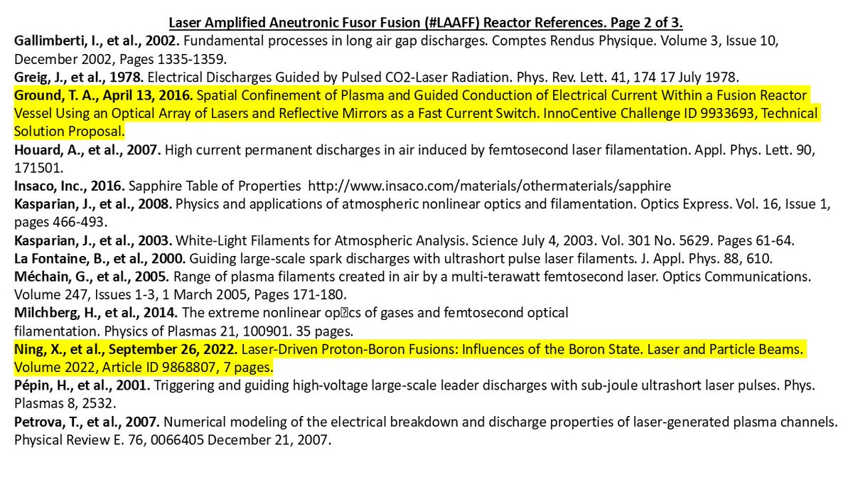 TedGround's tweet photo. #LAAFF reactor references in support of Testing the Null Hypothesis. Highlights include my 2016 paper, Ning et al 2022, and Wolf 2015. So, I've been thinking about this for a decade, but in Aug 2025, I kicked it up a notch or 2 Thoughts? @grok @elonmusk @SpaceX @xai @Lazarus1957 https://t.co/tqBlVzCQmY